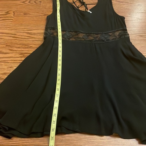 FREE PEOPLE TANK skater summer DRESS. Crochet pierced waist, V back front, sz S - Picture 11 of 12